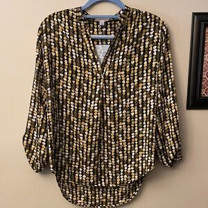 🆕 Floral & Ivy Stylish Black and Gold Women's Top